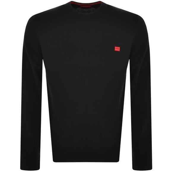 HUGO by Hugo Boss Men's San Cassius Logo Sweater Black Size M NWT Urban Luxury - Picture 3 of 15
